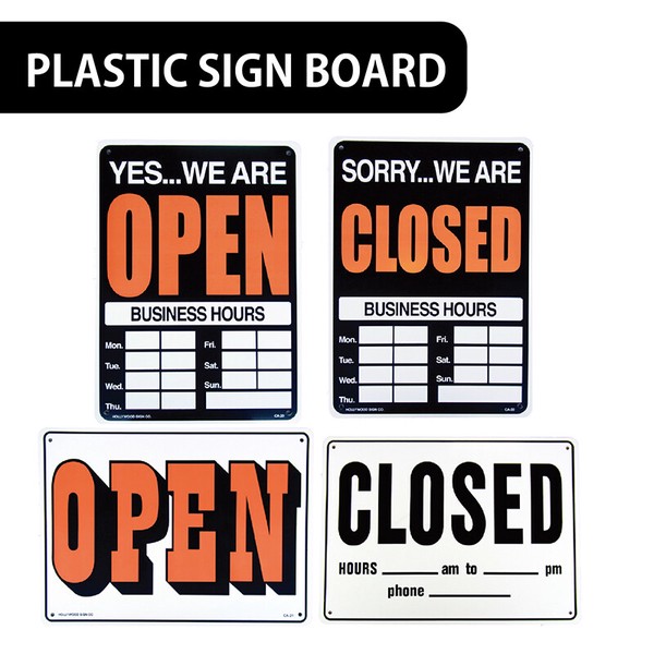 【店舗ディスプレイ】AMERICAN プラスティックサインボード【OPEN CLOSE 両面】 PLASIGN